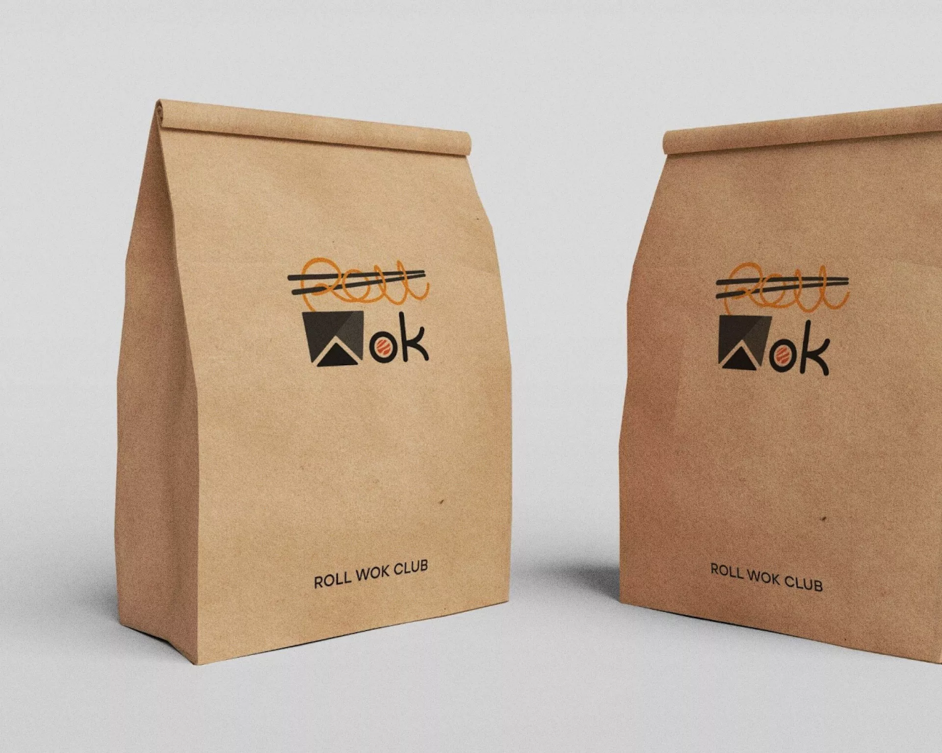Создание дизайна упаковки суши-бара «Roll Wok Club» в Грязовце